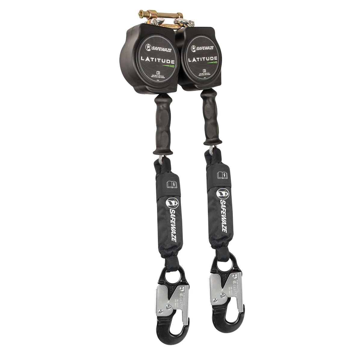 10ft Dual Cable Self-Retracting Lifeline w/Alu Snap Hook - Fall Protection